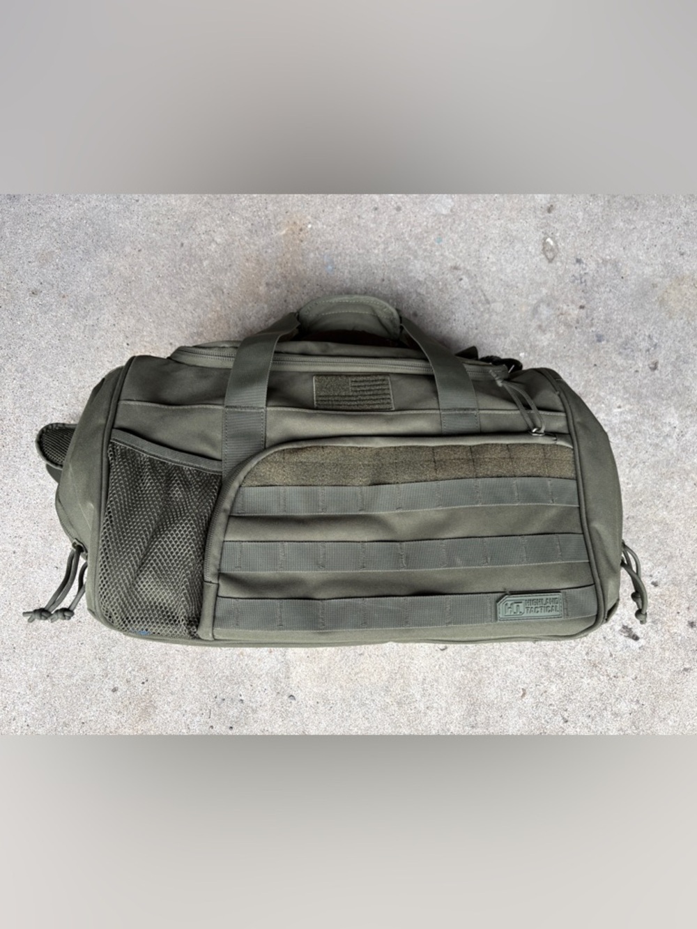Highland Tactical Squad 1.0 green military duffel bag heavy duty travel - Picture 2 of 16
